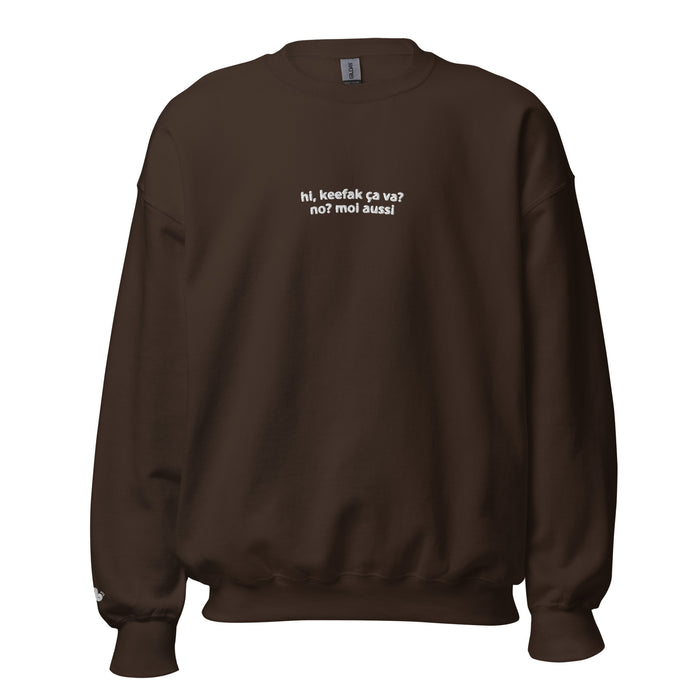 hi keefak with a twist crewneck (dark colors)