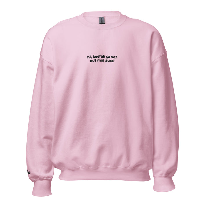 hi keefak with a twist crewneck (light colors)